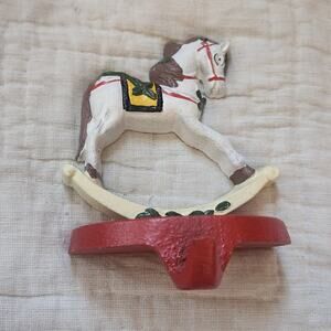 Cast Iron Stocking Hanger Set Horse and Tree set